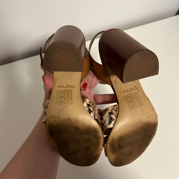 Aldo snake sandals heeled 7.5 - Picture 4 of 4